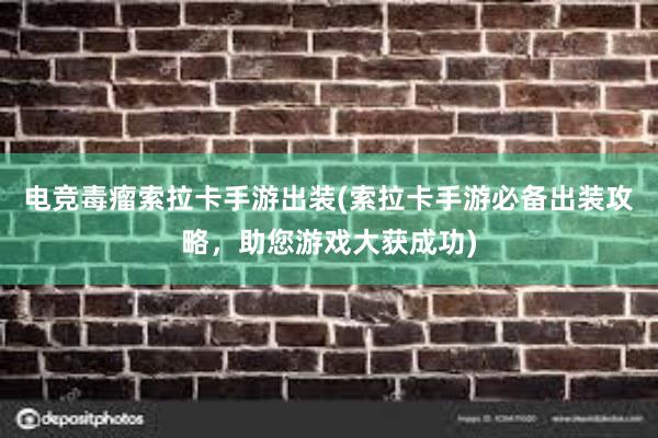 电竞毒瘤索拉卡手游出装(索拉卡手游必备出装攻略，助您游戏大获成功)