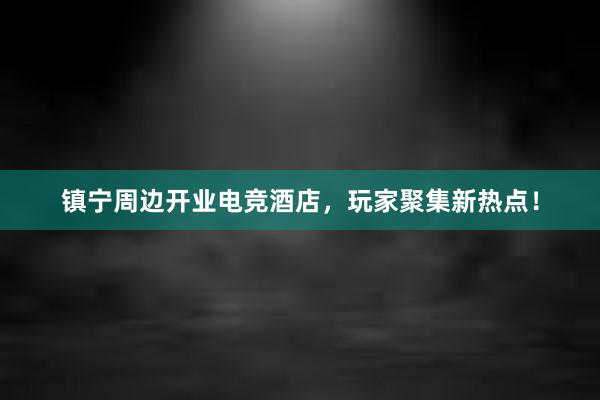 镇宁周边开业电竞酒店，玩家聚集新热点！